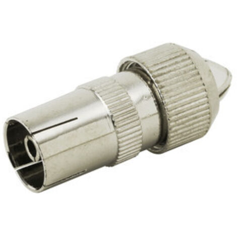 Conector PAL-TV 100% blindado Hembra Electro DH. Color metálico 10.540/F 8430552075478