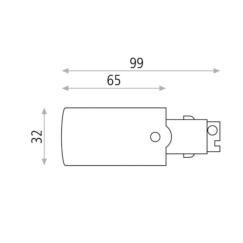 

Conector Para Carril Trifásico Blanco Derecha