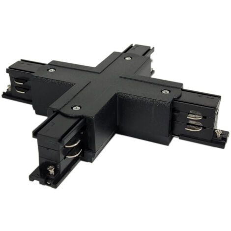 Conector para carriles de iluminación 3F CROSS BLACK