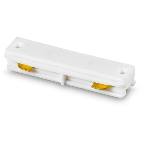 Conector para carriles de iluminación RECTO BLANCO MONOFÁSICO