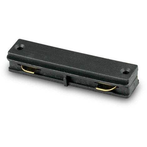 Conector para carriles de iluminación RECTO NEGRO MONOFÁSICO