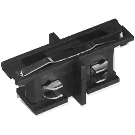 Conector para carriles de iluminación RECTO NEGRO TRIFÁSICO