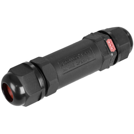 CONECTOR PARA EMPALMES PARA EXTERIOR CON VALVULA ANTICONDENSACION 10x2,6cm 3P IP68 BLACK SERIES SOLERA (RETRACTILADO) CE-3PV