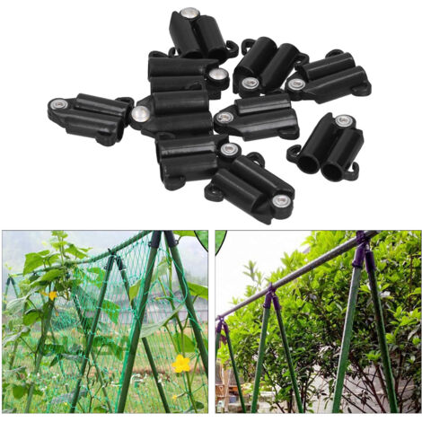 Conector para estacas de jardín tipo B (11 mm de diámetro) – paquete de 10 unidades, PP verde