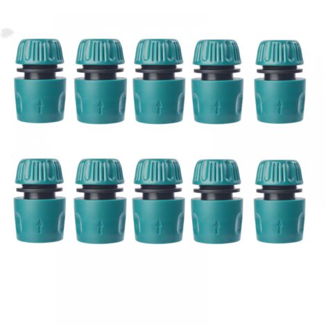 Conector para manguera de jardín - Conector de grifo duradero - Para lavadoras - Grifo para manguera de jardín - 10 unidades, verde
