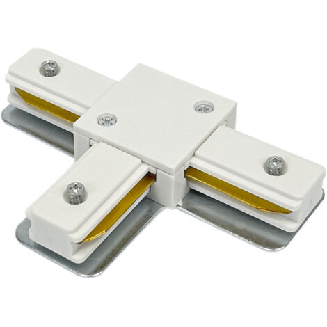 Conector para rieles de iluminación 1F T HQ BLANCO