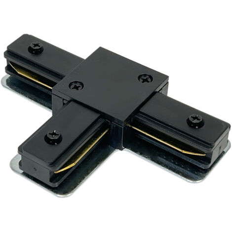 Conector para rieles de iluminación 1F T HQ NEGRO