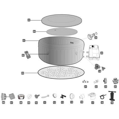 Conector para spa – Tuerca dividida con clip P61514 de plástico, fácil de instalar.