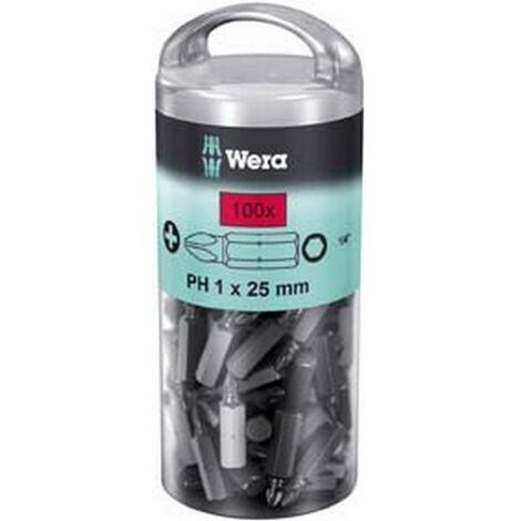 Conector Phillips PH 1/4'' grande pack, 25 mm de largo, dimensiones : PH 1