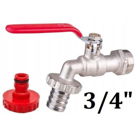Conector rápido de 3/4 para válvula de bola de jardín
