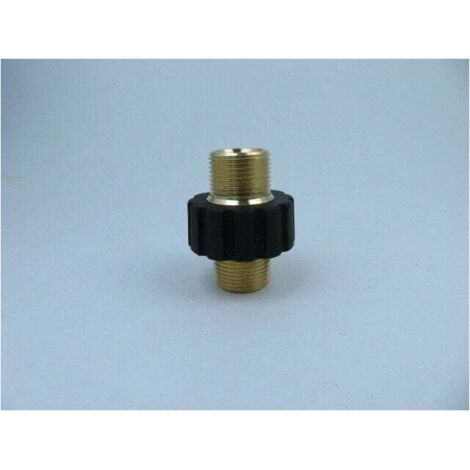 Conector rápido de manguera de una pieza, conexión de rosca M22 x 1,5, kit de conector de presión macho doble, adaptador de limpieza de acoplador (14 mm de diámetro en un extremo y 15 mm en el otro).