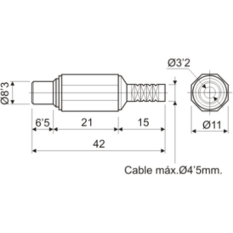 Conector RCA Coaxial Hembra Electro DH Color Negro 10.589/N 8430552010899
