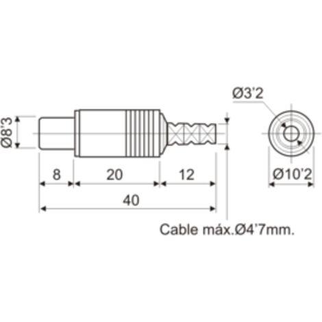 Conector RCA coaxial Hembra para cable RG58 Electro DH Color Blanco 10.589/DH/B 8430552082506