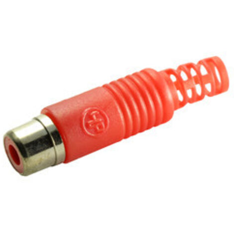 Conector RCA coaxial Hembra para cable RG58 Electro DH Color Rojo 10.589/DH/R 8430552082520