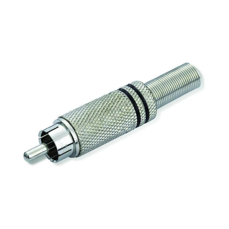 

Conector RCA Macho Niquelado NEGRO