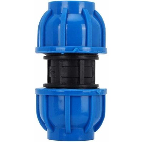 Conector recto de plástico PE de 4 piezas, adaptador de tubería de agua de 25 mm a 25 mm, conector recto, accesorios de tubo.
