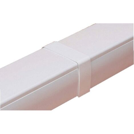 Conector recto para canalón Super Óptimo - blanco 9003 80x60