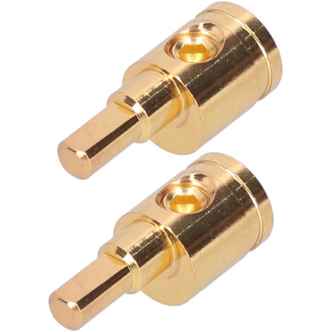 Conector reductor de cable de 2 piezas para radio de coche, calibre 4/0, cobre chapado en oro.