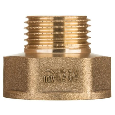 Conector reductor de latón 1"x1/2" hembra/macho