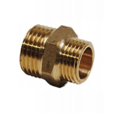 Conector reductor de latón Idmar de 1/2" x 3/8" DN15 x DN10