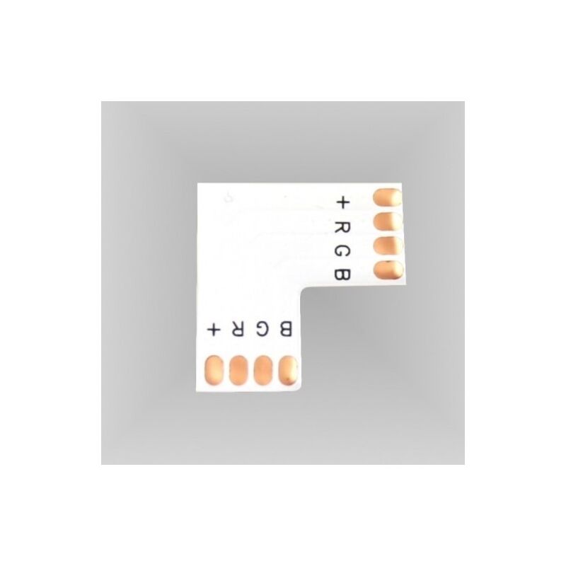 

Pack 10 unidades Conector RGB en L 90º 10mm para tira led - Jandei