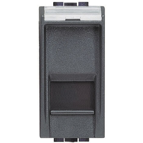 Conector RJ45 BTicino Livinglight Categoría 6A UTP Antracita L4279C6