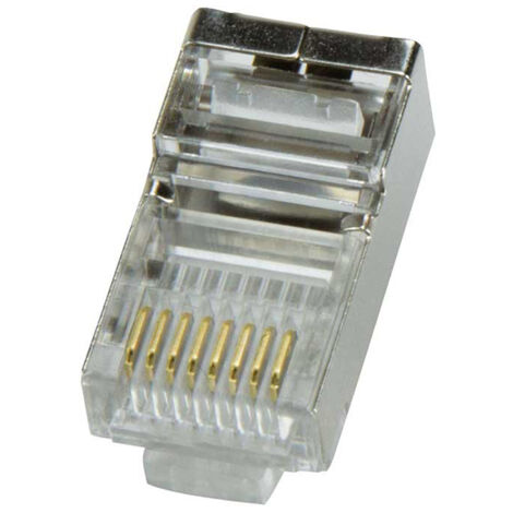 Conector rj45 macho ftp cat5e blindado (bolsa 100unid.)