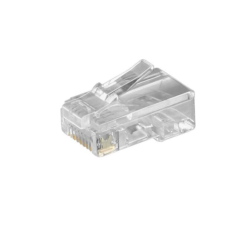 

Conector RJ45 para cables planos 8P (10ud/bolsa) Transparente