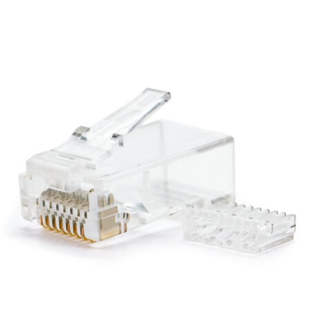 NANO CABLE Conector RJ45 UTP Cat6 Con GUIA (10uds)