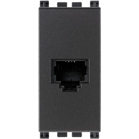 Conector telefónico Vimar Arke RJ11 6/4 gris 19320