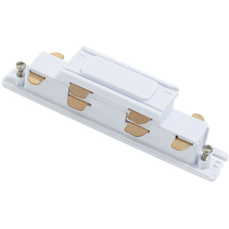 Conector Tipo I para Carril Trifásico DALI Track Empotrable Aluminio Blanco