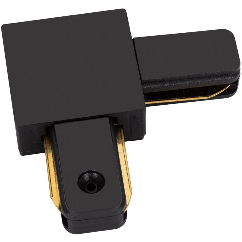 

Efectoled - Conector Tipo L para Carril Monofásico PC Negro. - Negro