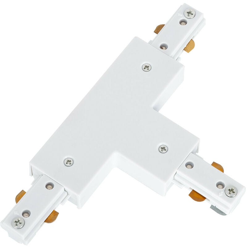 

Conector Tipo T para Carril Bifásico PC Blanco - Blanco