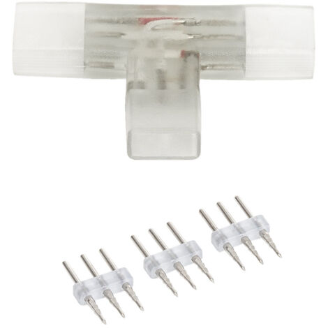 Conector Tipo "T" para Tira LED CCT 220V AC Ancho 14 mm 14 mm