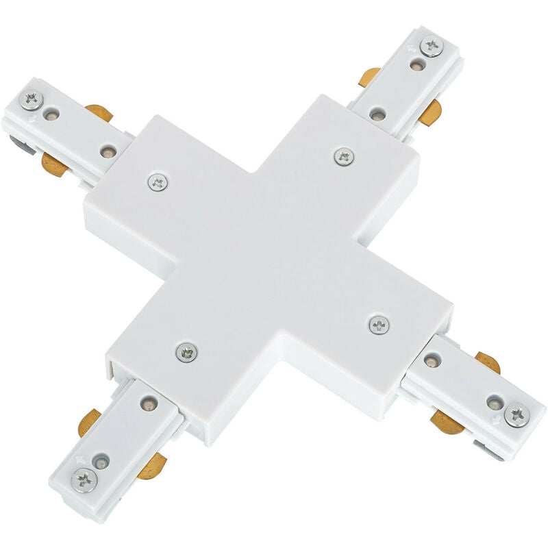 

Conector Tipo X para Carril Bifásico PC Blanco - Blanco