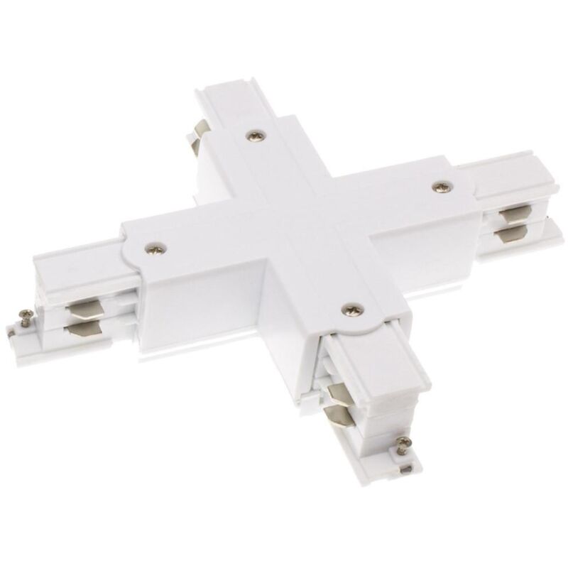 

Conector Tipo X para Carril Trifásico Blanco. - Blanco