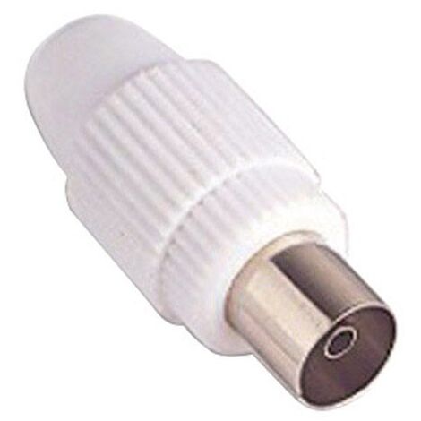 Conector tv hembra recto 9,5 mm.