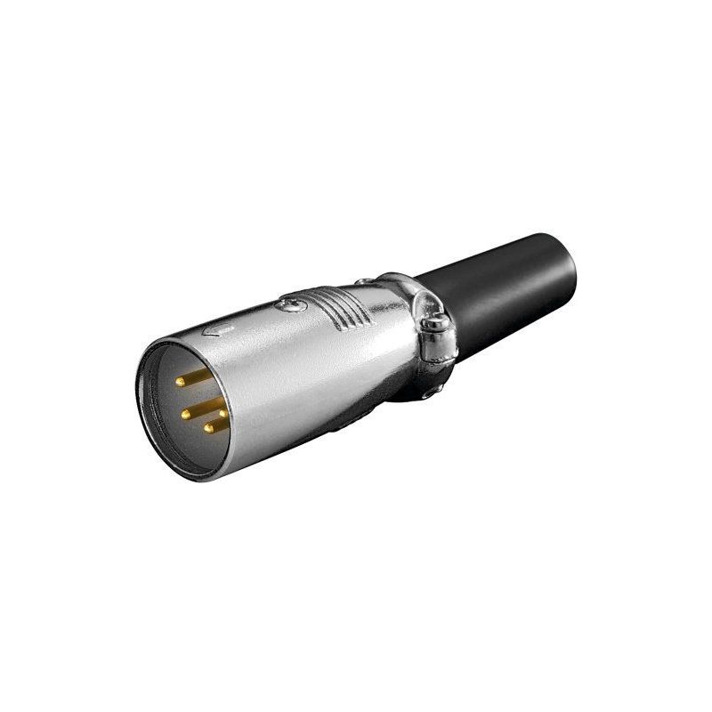 

Conector XLR 4 pines macho Negro