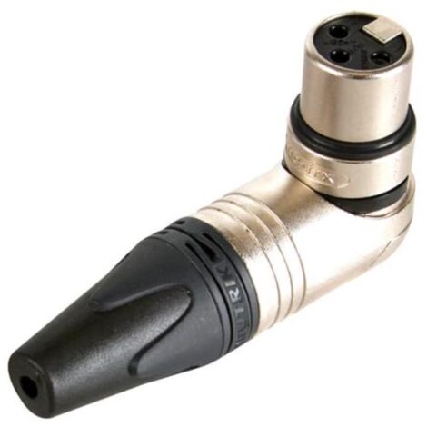 Conector XLR Hembra 3P Acodado NEUTRIK