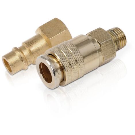 Conectores adaptador euro macho / orion hembra ¼ pulg, 2 piezas