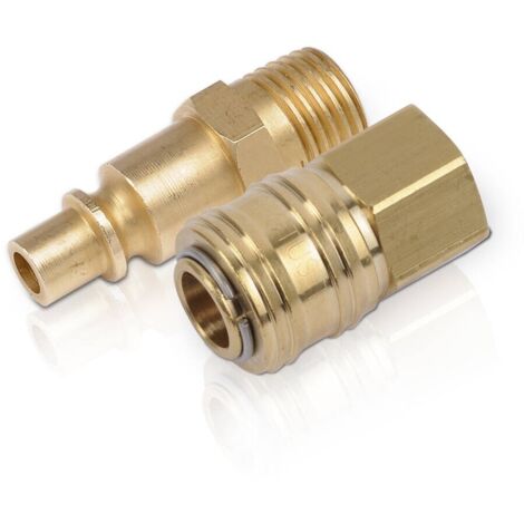 Conectores adaptador latón euro hembra / orion macho ¼ pulg, 2 piezas