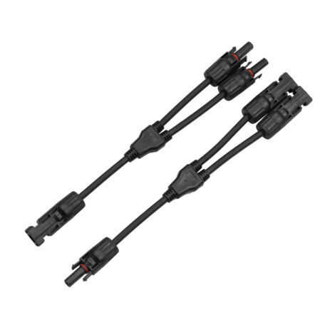 Conectores de derivación solar: adaptador paralelo, autoblocante bidireccional, resistente al agua IP67, macho/hembra para panel fotovoltaico, calibre 12 AWG.