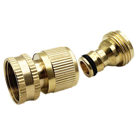 Conectores de manguera de agua 3/4, conector rápido de latón, conector de grifo de rosca hembra y conector de rosca macho, accesorios de manguera de jardín para sistema de riego