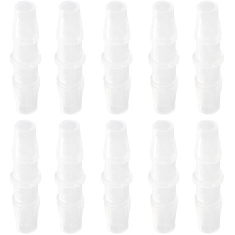 Conectores de manguera de PP de 4,8-4,8 mm, rectos y de igual longitud – paquete de 10 para acuario y bomba