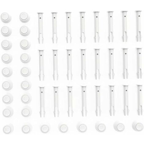 Conectores De Plástico Para Piscinas, Sellos Para Piscinas Sellos De Repuesto De Plástico Piezas De Repuesto Conectores Blanco 24Set (48Pcs) Piscinas Sellos Para Piscinas