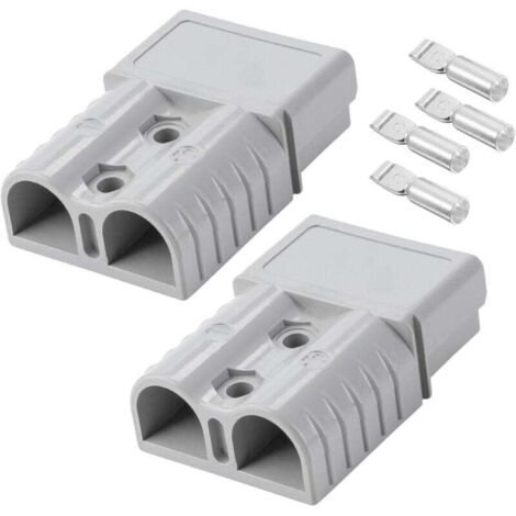 Conectores de terminales de batería de coche KZQ (2 unidades), 120 A, 600 V, desconexión rápida, para autocaravanas, caravanas y maquinaria eléctrica de gran tamaño