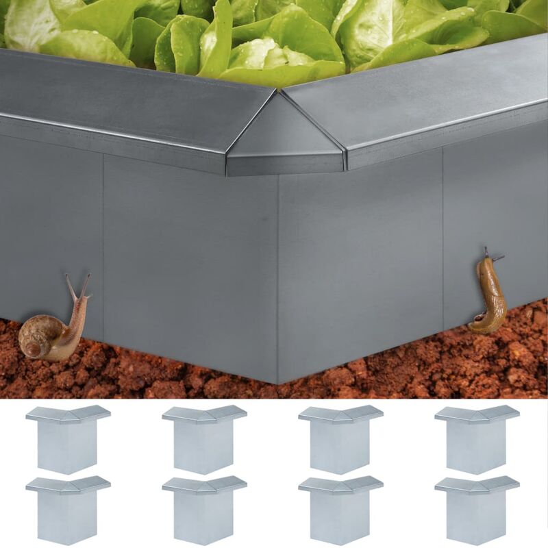 

Conectores de valla para caracoles 8 uds acero 10x10x25 cm