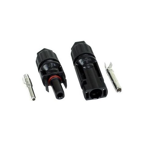 Conectores Multicontact MC4 1/1 para Cable de 4-6mm2  Negro