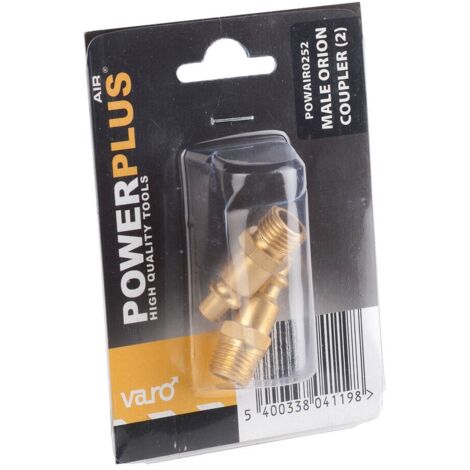 Conectores orion latón macho rosca macho ¼ pulg, 2 uds