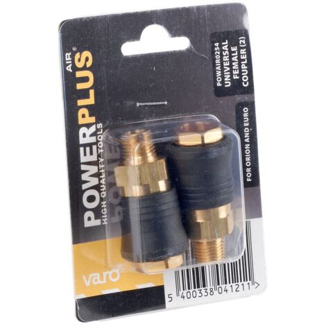 Conectores universales latón hembra rosca macho ¼ pulg, 2 uds